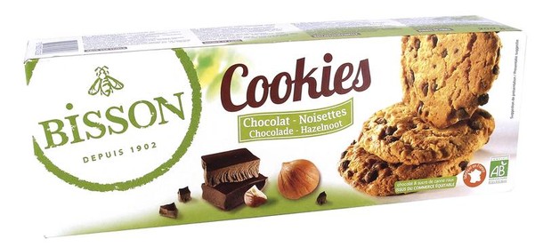 Bisson Cookies chocolade hazelnoot bio (200 Gram)