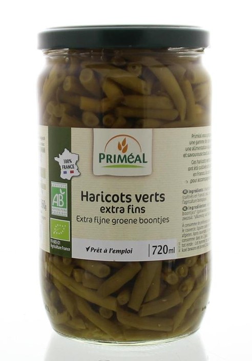 Primeal Haricots verts sperziebonen extra fijn bio (660 Gram)