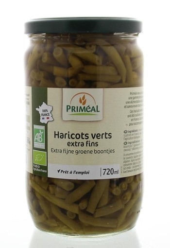Primeal Haricots verts sperziebonen extra fijn bio (660 Gram)