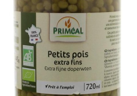 Primeal Doperwten extra fijn bio (660 Gram)
