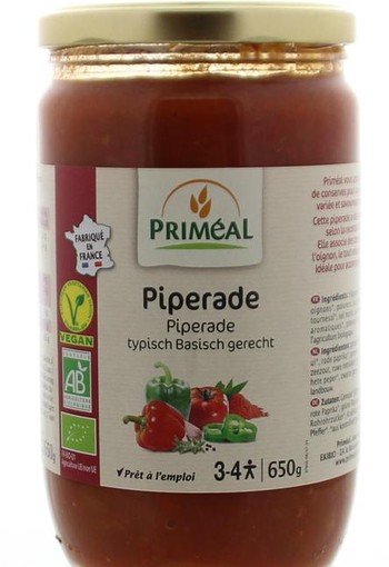 Primeal Groentemix piperade bio (650 Gram)