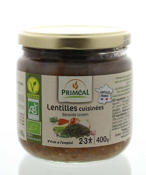 Primeal Bereide linzen bio (400 Gram)