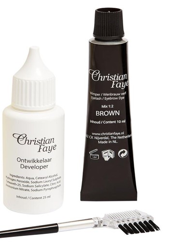 Christian Faye Eyebrow/eyelash dye brown/black (1 Stuks)