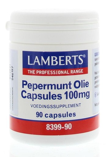Lamberts Pepermuntolie 100 mg (90 Vegetarische capsules)