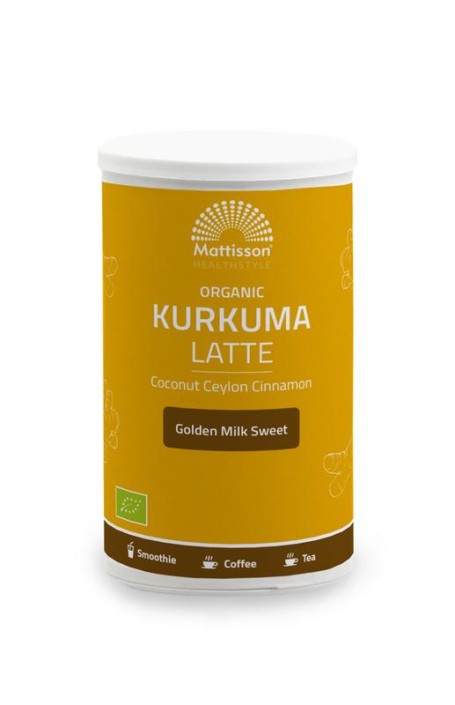 Mattisson Latte kurkuma goldenmilk gezoet kaneel - kokos bio (175 Gram)