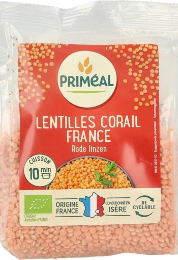 Primeal Rode linzen bio (250 Gram)