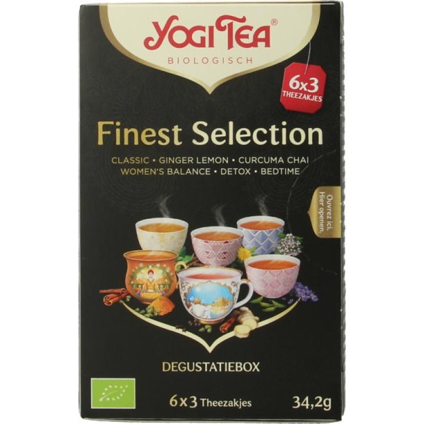 Yogi Tea Finest selection 6 x 3 stuks bio (18 Zakjes)