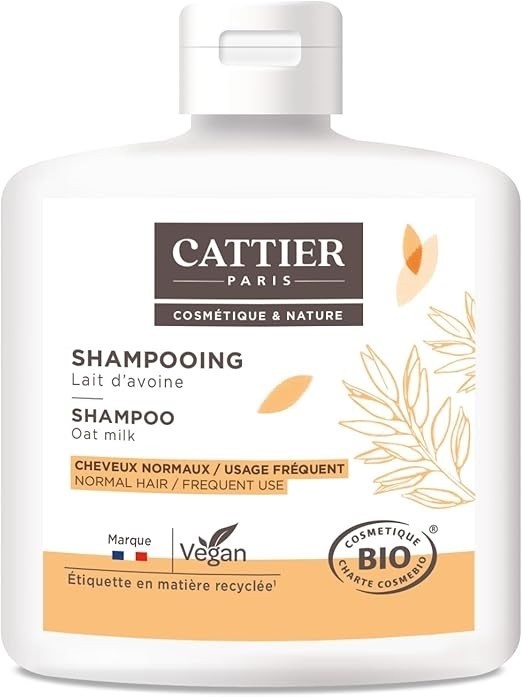 Cattier Shampoo oat milk dagelijks voor normaal haar (250 Milliliter)