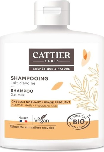 Cattier Shampoo oat milk dagelijks voor normaal haar (250 Milliliter)