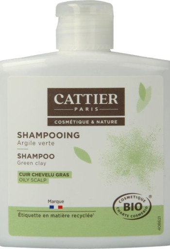 Cattier Shampoo vet haar groene klei (250 Milliliter)