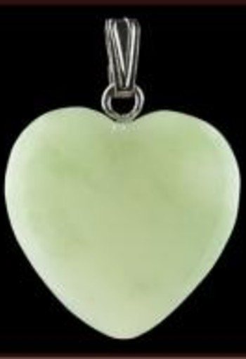 Ruben Robijn Hanger hart 20mm jade (1 Stuks)