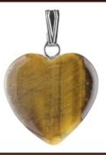 Ruben Robijn Hanger hart 20mm tijgeroog (1 Stuks)