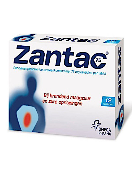 Zantac 75mg Maagtabletten 12