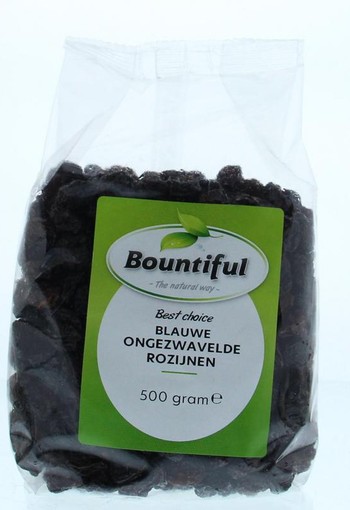 Bountiful Rozijnen blauw ongezwaveld (500 Gram)