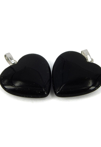 Ruben Robijn Hanger hart 20 mm onyx (1 Stuks)