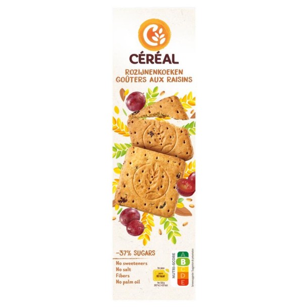 Cereal Rozijnenkoeken minder suiker (360 Gram)