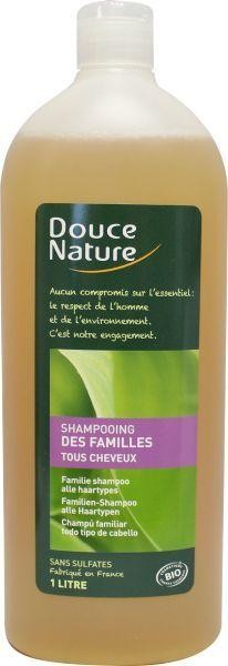 Douce Nature Shampoo glanzend haar met groene thee familie bio (1 Liter)