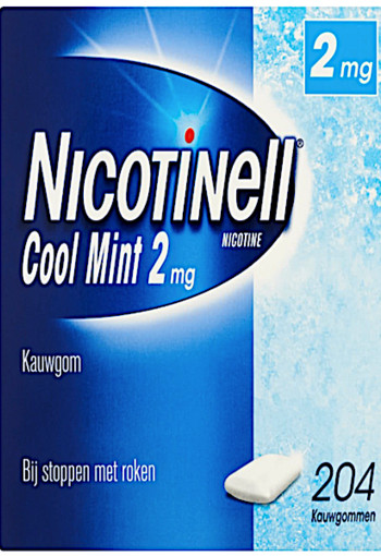 Nicotinell cool mint 2 mg kauwgom - 204 stuks - Antirook behandeling
