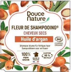 Douce Nature Shampoo bar droog haar met argan olie bio (85 Gram)