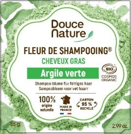 Douce Nature Shampoo bar vet haar met groene klei bio (85 Gram)
