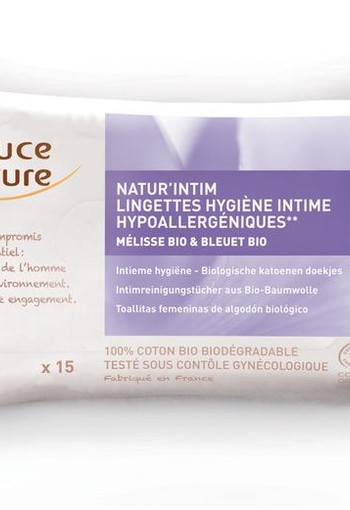 Douce Nature Intieme hygienische doekjes katoen bio (15 Stuks)