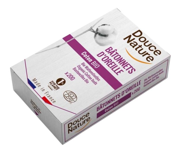 Douce Nature Wattenstaafjes bio katoen (200 Stuks)