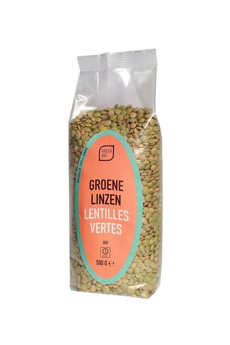 Greenage Groene linzen bio (500 Gram)