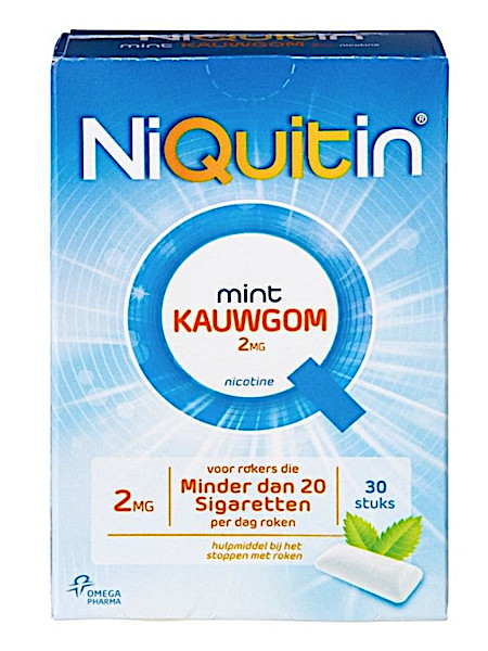 NiQuitin Mint Kauwgum 2mg 30 stuks