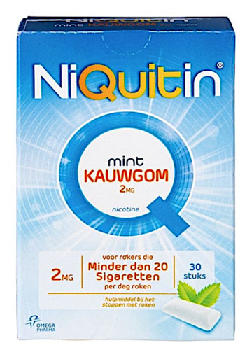 NiQuitin Mint Kauwgum 2mg 30 stuks