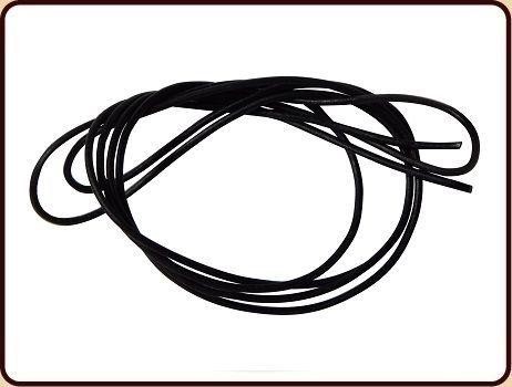 Ruben Robijn Leren koord zwart rond (1 Stuks)