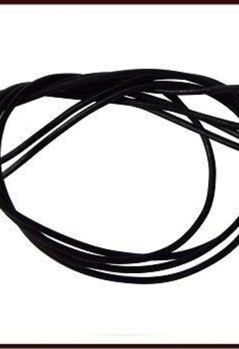 Ruben Robijn Leren koord zwart rond (1 Stuks)