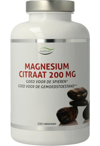 Nutrivian Magnesium citraat 200 mg (200 Tabletten)