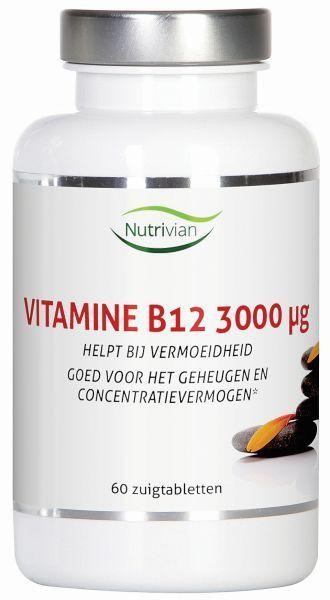 Nutrivian Vitamine B12 methylcobalamine 3 mg (60 Zuigtabletten)