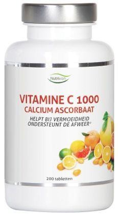 Nutrivian Vitamine C1000 mg calcium ascorbaat (200 Tabletten)