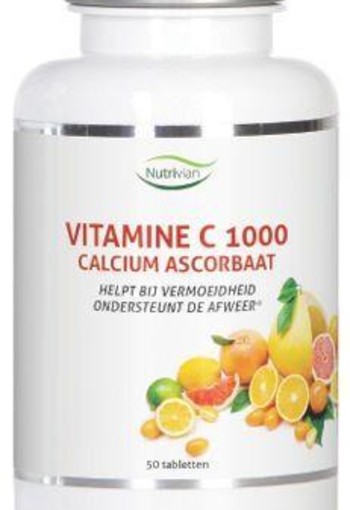 Nutrivian Vitamine C1000 mg calcium ascorbaat (50 Tabletten)