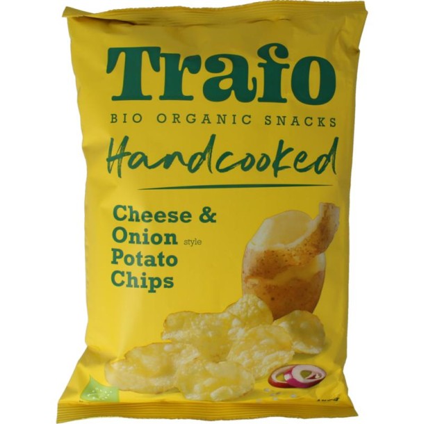 Trafo Chips handcooked kaas & ui bio (125 Gram)