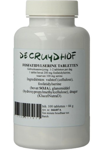 Cruydhof Fosfatidylserine 200mg (100 Tabletten)
