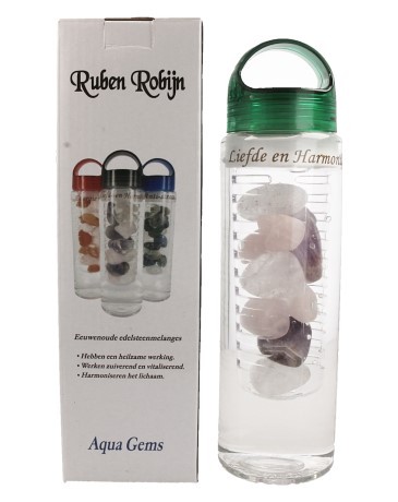 Ruben Robijn Aqua gems drinkfles liefde & harmonie (1 Stuks)