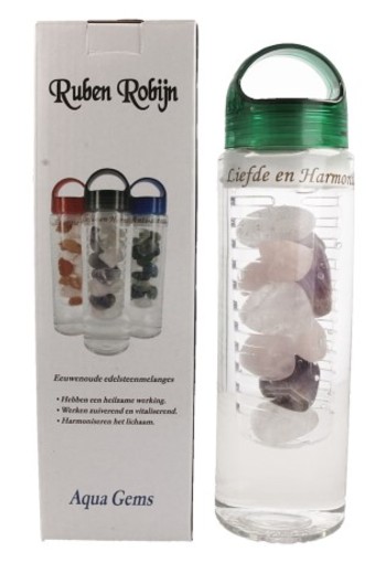 Ruben Robijn Aqua gems drinkfles liefde & harmonie (1 Stuks)