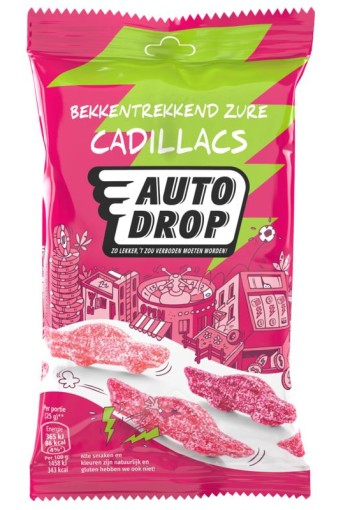 Autodrop Bekkentrekkend zure cadillacs snackpack (85 Gram)