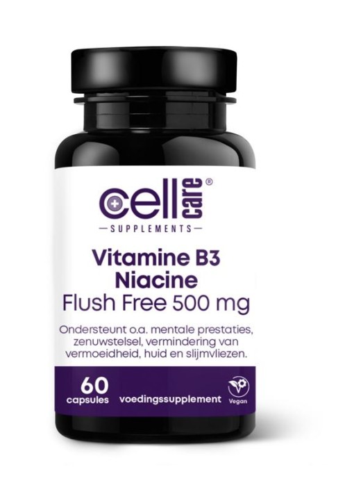 Cellcare Vitamine B3 niacine flush free 500mg (60 Vegetarische capsules)