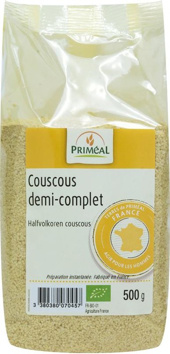 Primeal Couscous halfvolkoren bio (500 Gram)