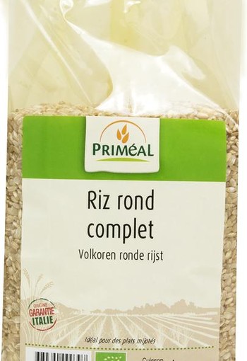 Primeal Volkoren ronde rijst uit Italie bio (1 Kilogram)