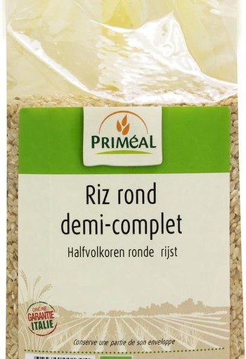 Primeal Halfvolkoren ronde rijst bio (1 Kilogram)