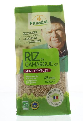 Primeal Volkoren ronde rijst camargue bio (500 Gram)