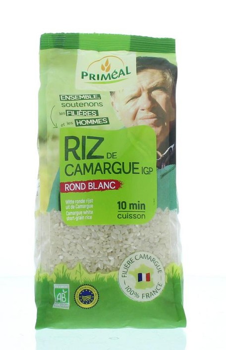Primeal Witte ronde rijst camargue bio (500 Gram)