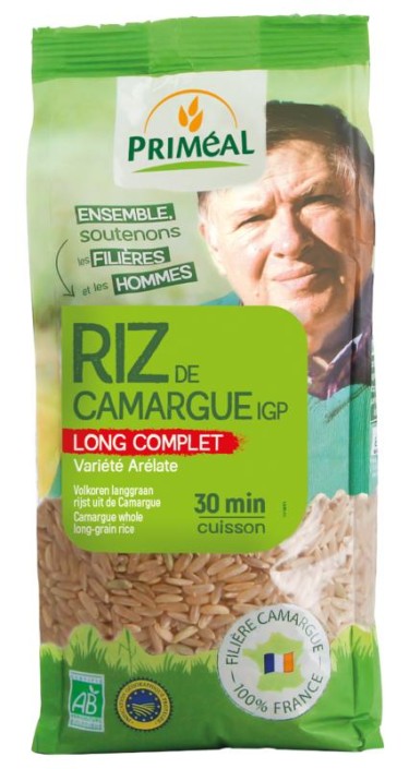 Primeal Volkoren langgraan rijst camargue bio (500 Gram)