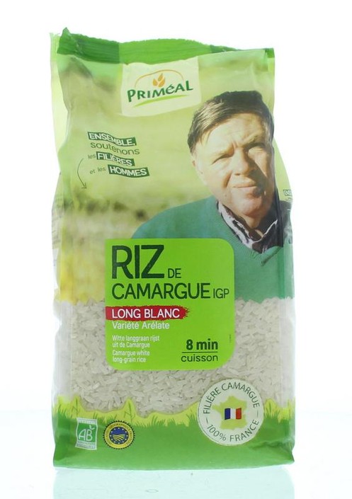 Primeal Witte langgraan rijst camargue bio (1 Kilogram)