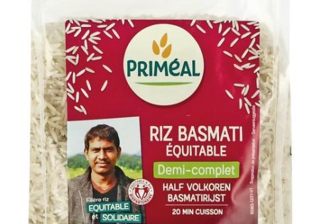 Primeal Halfvolkoren basmati rijst bio (1 Kilogram)