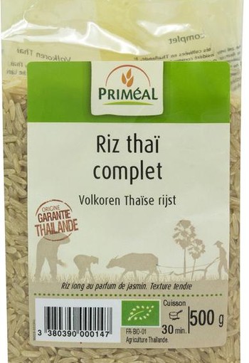 Primeal Volkoren Thaise rijst bio (500 Gram)